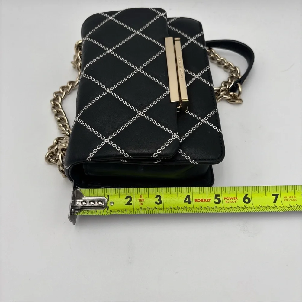 Kate Spade Quilted‎ Black Crossbody with Gold Chain